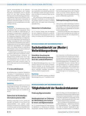 Vorschauseite 1: Entschliessungen zum Tagesordnungspunkt V: Sachstandsbericht zur (Muster-) Weiterbildungsordnung