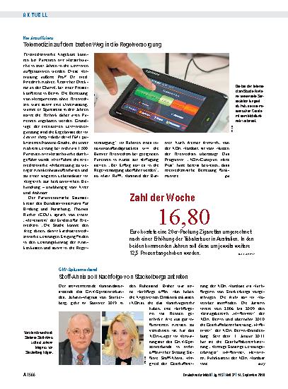 Vorschauseite 1: Herzinsuffizienz: Telemedizin auf dem besten Weg in die Regelversorgung