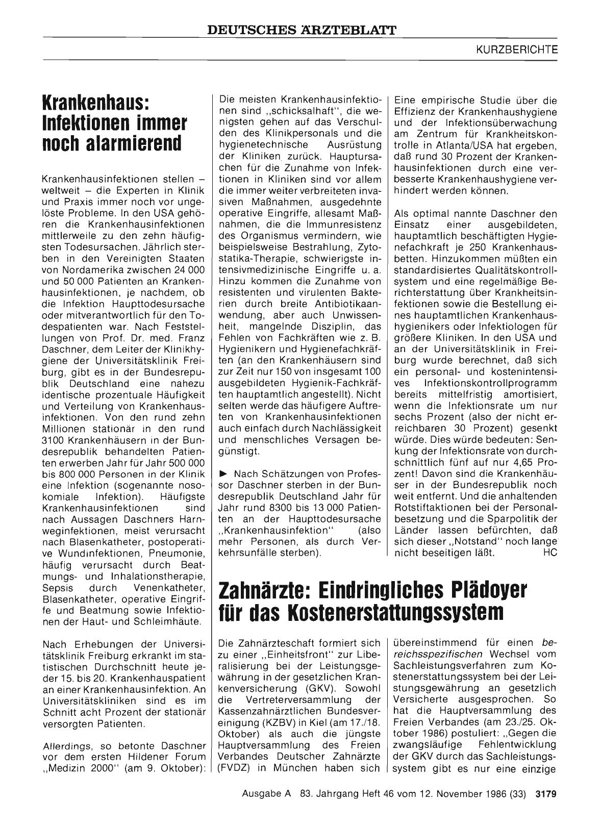 Vorschauseite 1: Zahnärzte: Eindringliches Plädoyer für das Kostenerstattungssystem
