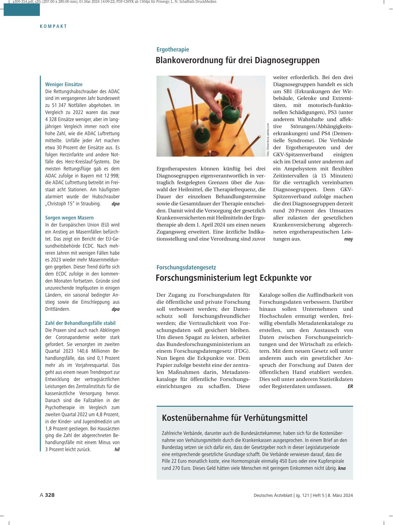Vorschauseite 1: Kostenübernahme für Verhütungsmittel