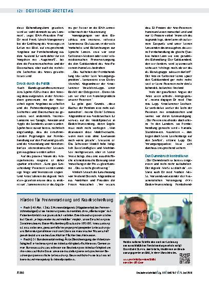 Vorschauseite 2: Fernbehandlung: Weg frei für die Telemedizin