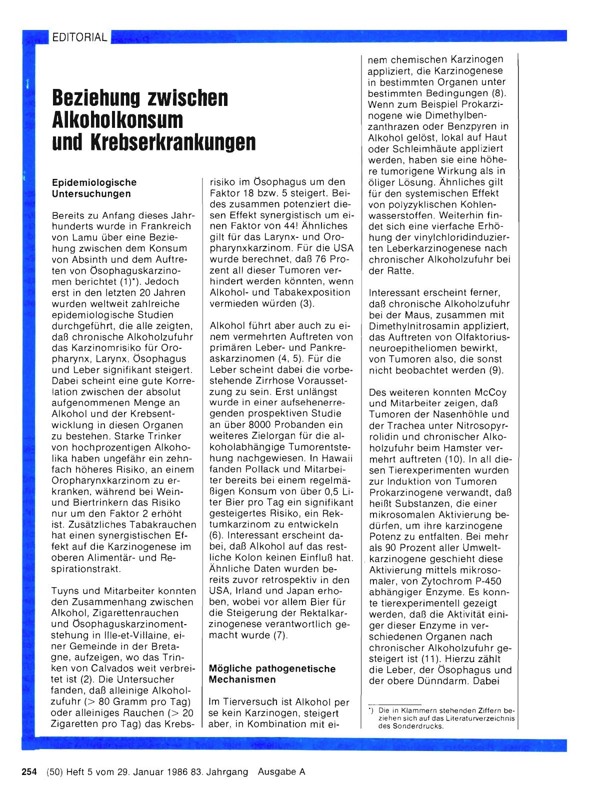 Vorschauseite 1: Beziehung zwischen Alkoholkonsum und Krebserkrankungen