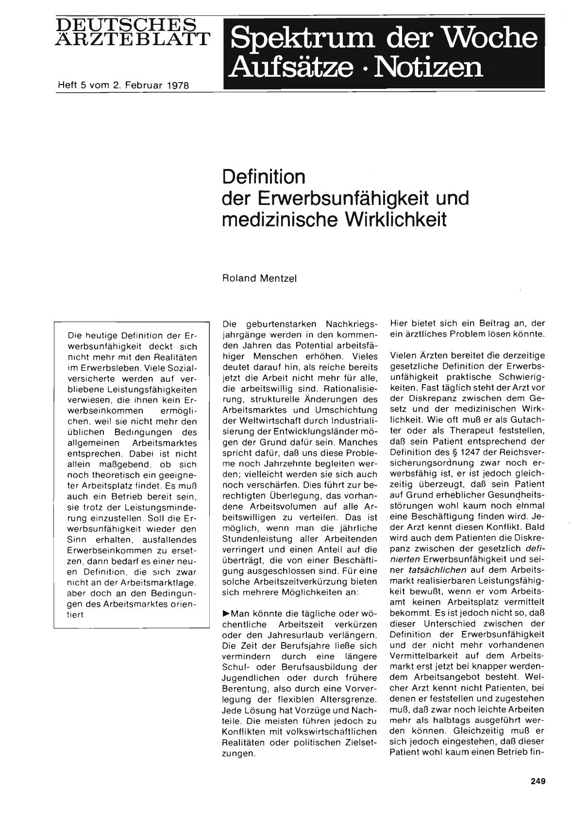 Vorschauseite 1: Definition der Erwerbsunfähigkeit und medizinische Wirklichkeit