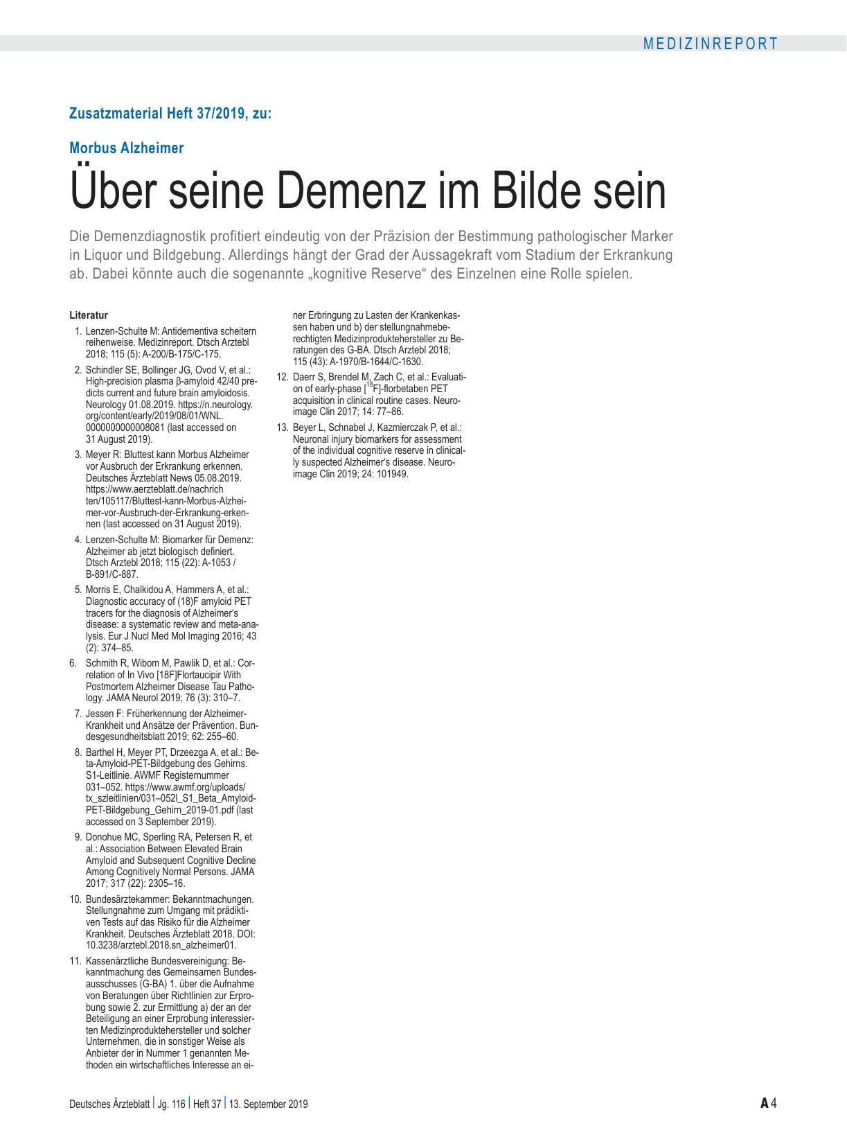 Vorschauseite 4: Morbus Alzheimer: Über seine Demenz im Bilde sein