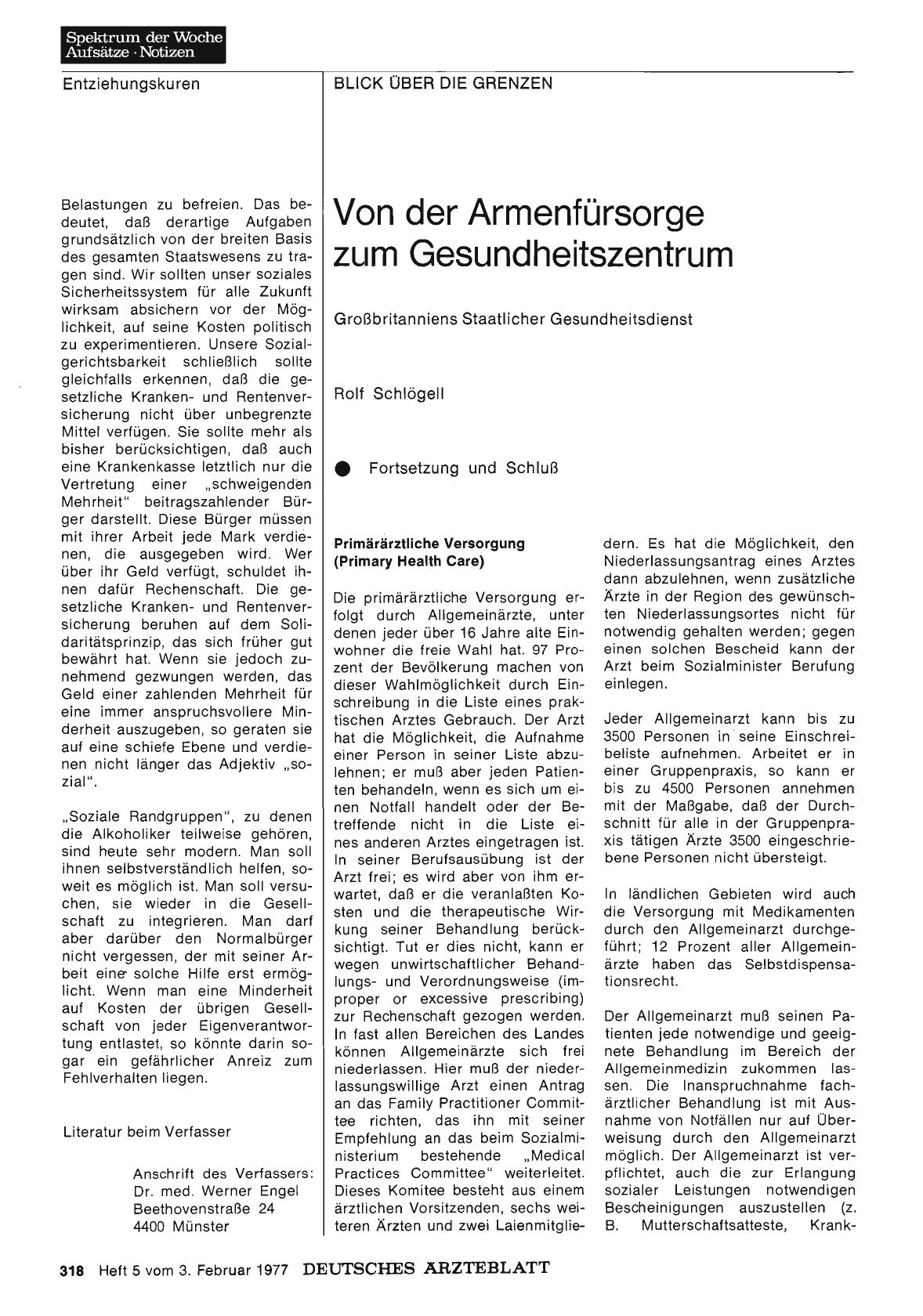 Vorschauseite 1: Von der Armenfürsorge zum Gesundheitszentrum
