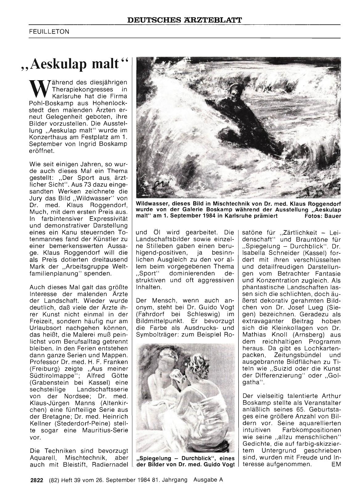 Vorschauseite 1: „ Aeskulap malt „
