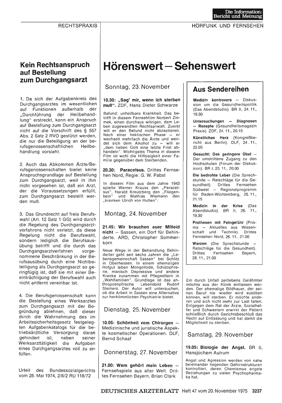 Vorschauseite 1: Hörenswert Sehenswert
