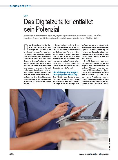 Vorschauseite 1: USA: Das Digitalzeitalter entfaltet sein Potenzial