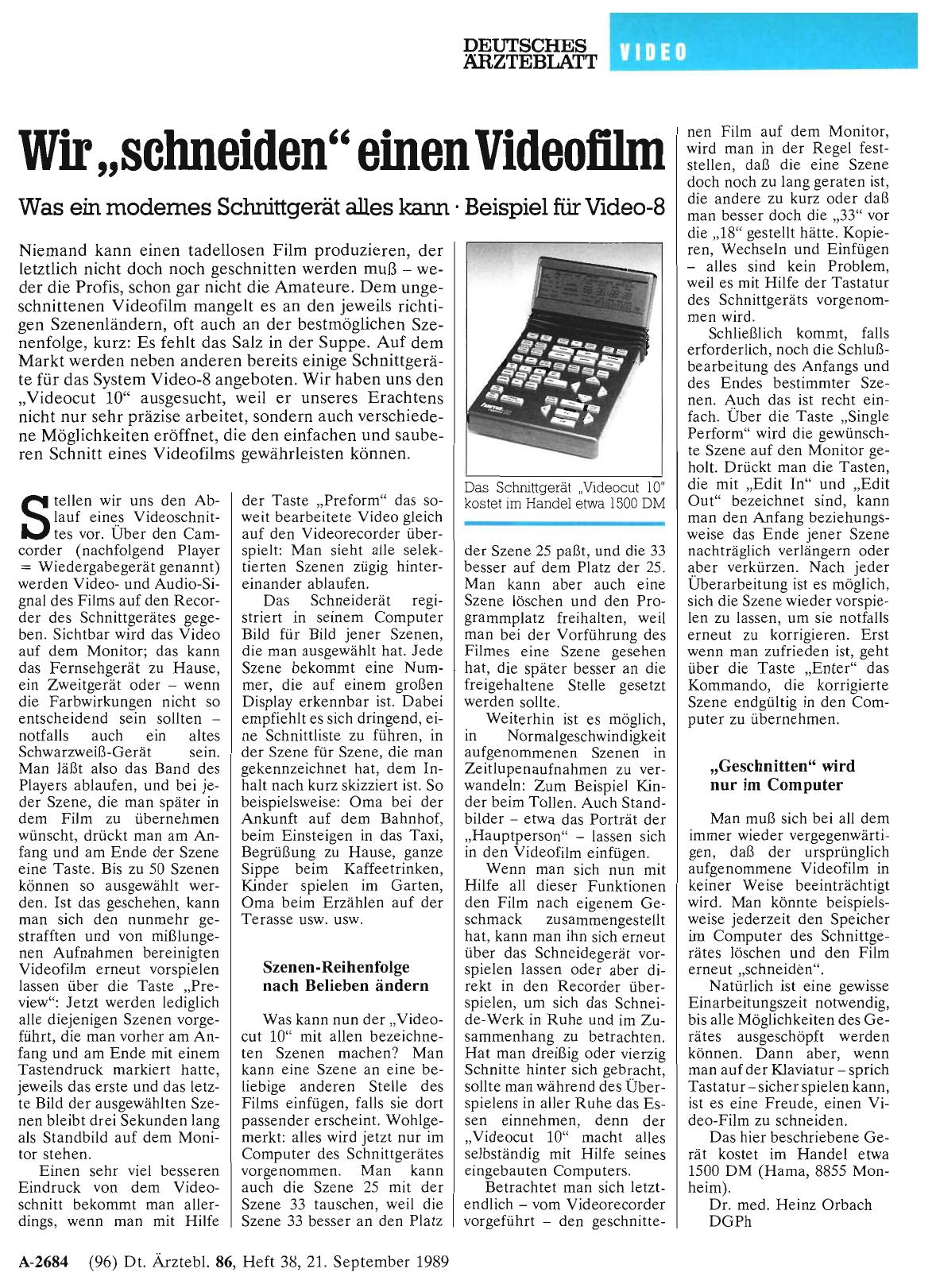 Vorschauseite 1: Wir „schneiden“ einen Videofilm