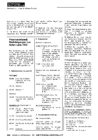 Vorschauseite 1: Nach den kürzestmöglichen Studienzeiten die besten Examensergebnisse: Ärztliche Vorprüfung und Erster Abschnitt der Ärztlichen Prüfung vom August 1975 brachten differenziertere Re…