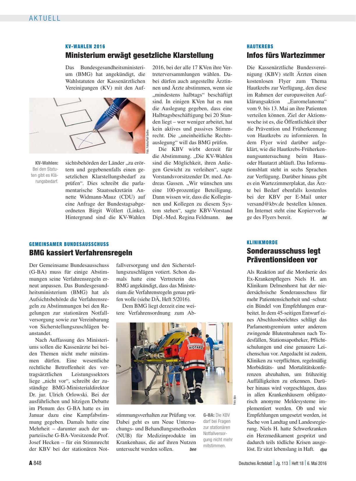 Vorschauseite 1: Gemeinsamer Bundesausschuss: BMG kassiert Verfahrensregeln