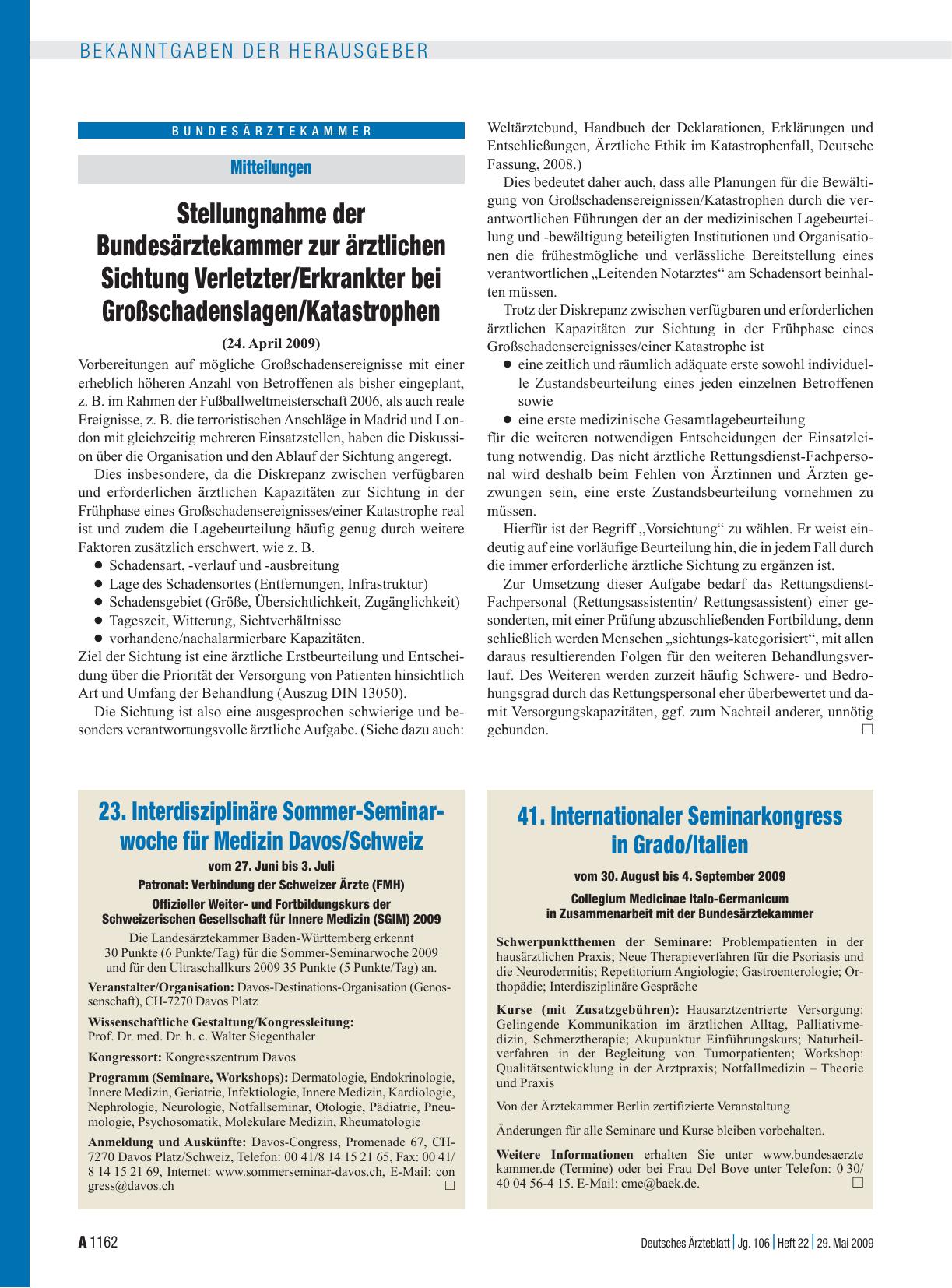 Vorschauseite 1: 41. Internationaler Seminarkongress in Grado/Italien
