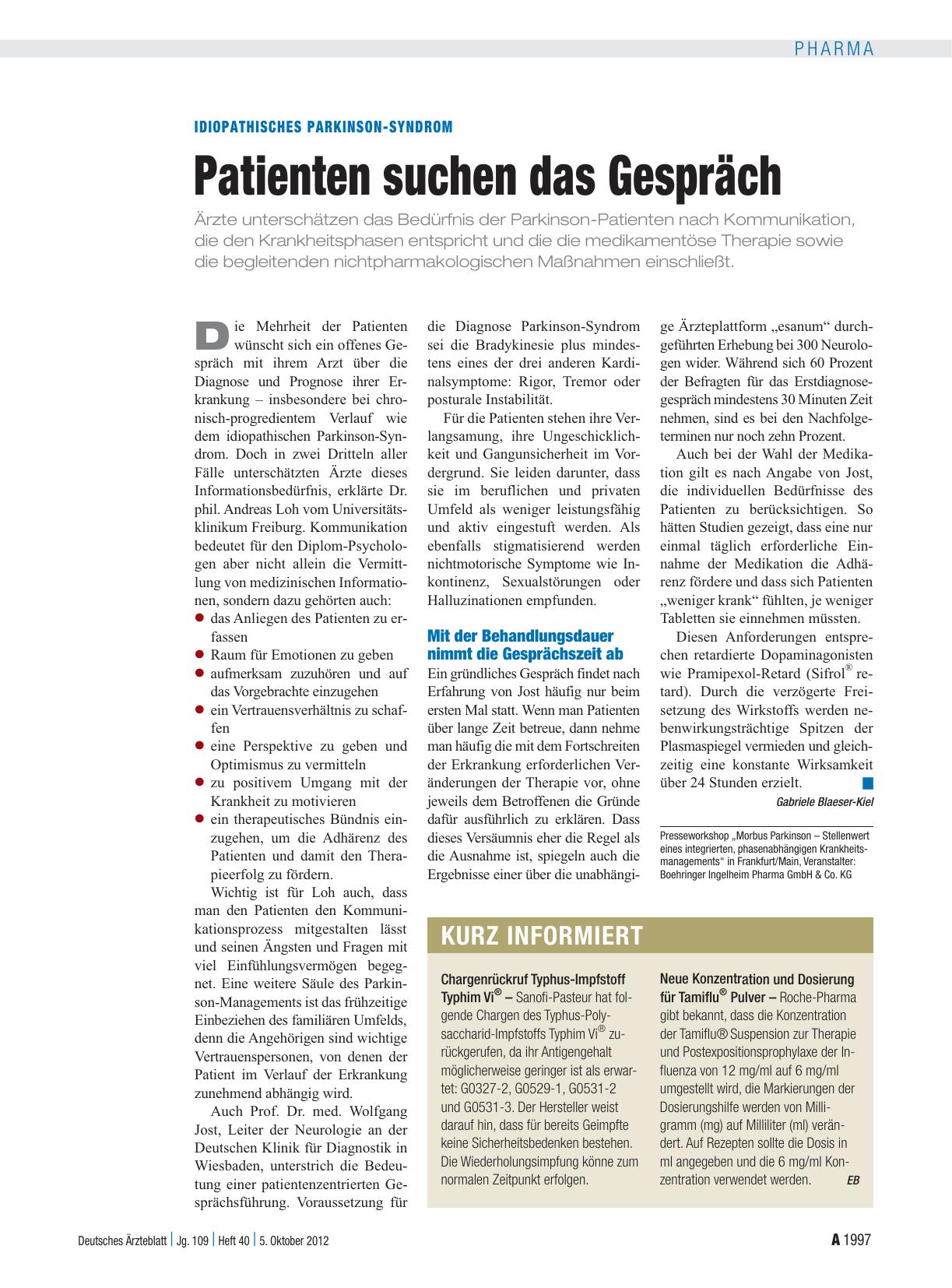 Vorschauseite 1: Kurz informiert