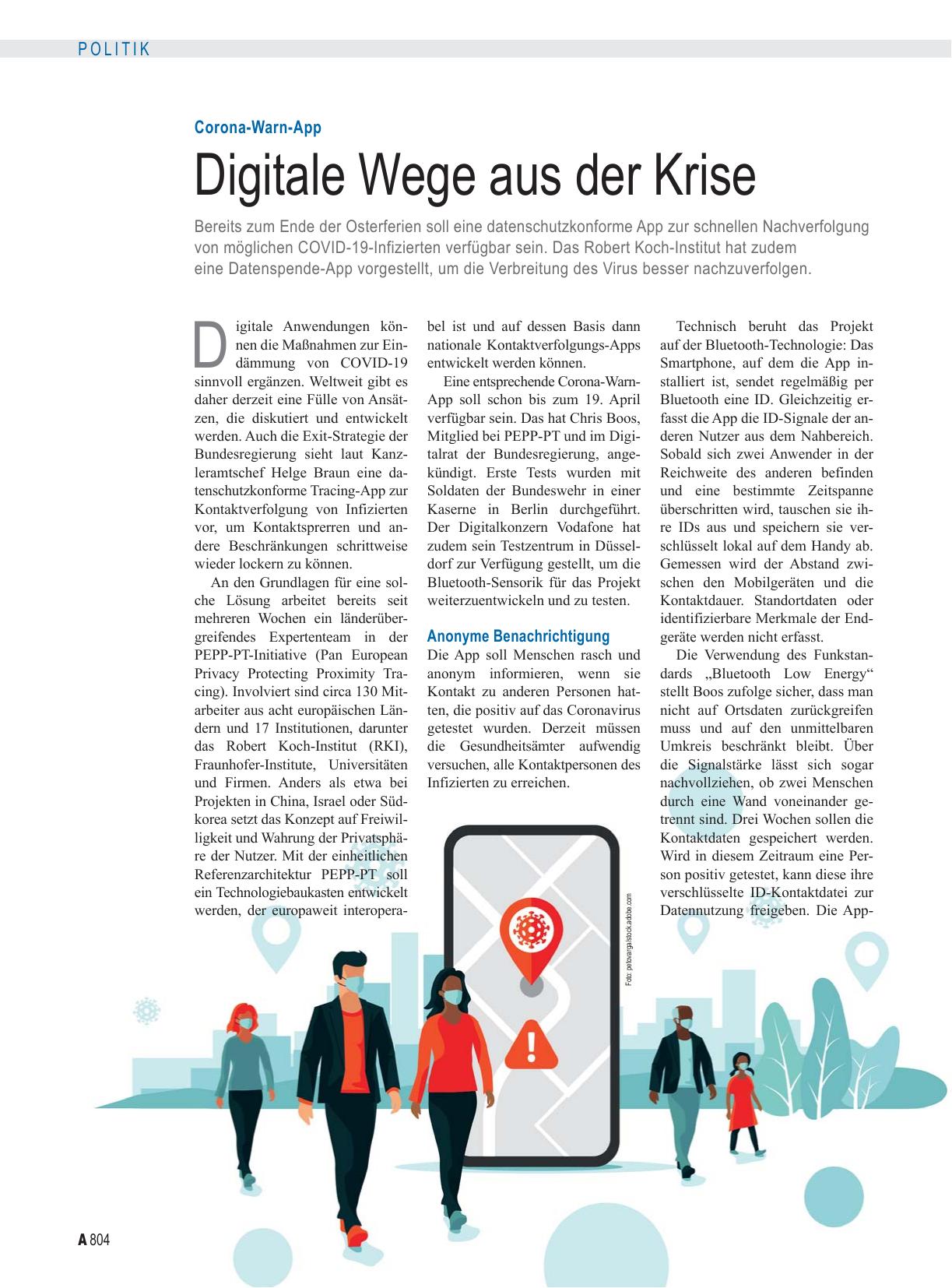 Vorschauseite 1: Corona-Warn-App: Digitale Wege aus der Krise