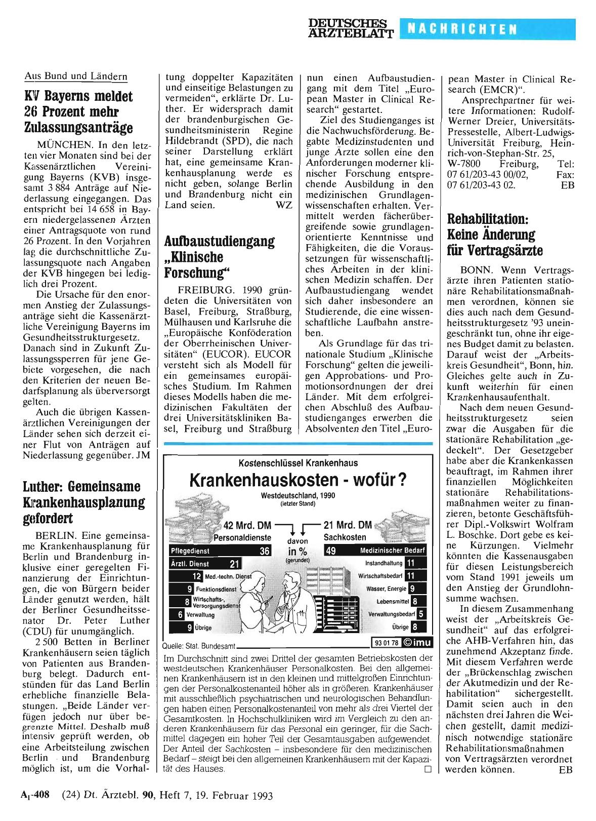 Vorschauseite 1: Rehabilitation: Keine Änderung für Vertragsärzte
