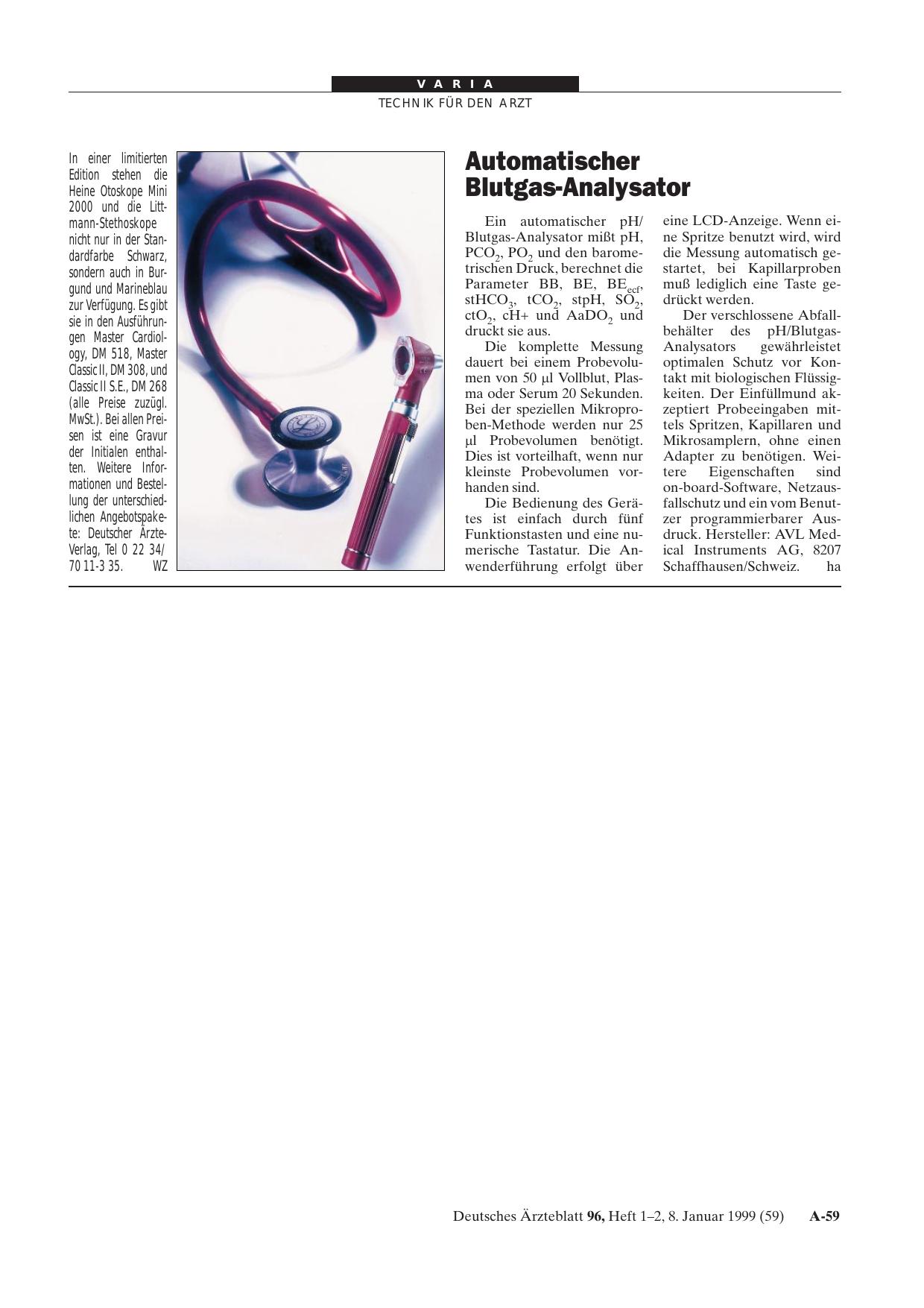 Vorschauseite 1: Limitierten Edition Heine Otoskope Mini 2000 und Littmann-Stethoskope