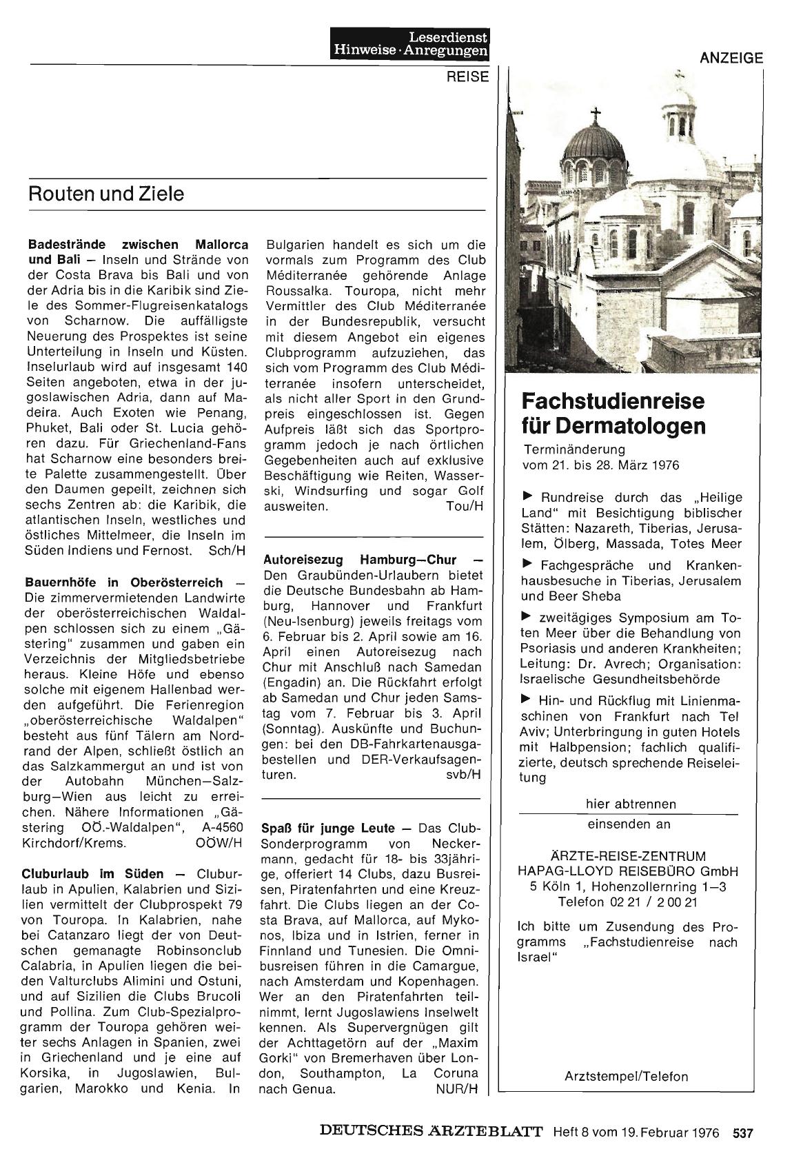 Vorschauseite 1: Routen und Ziele