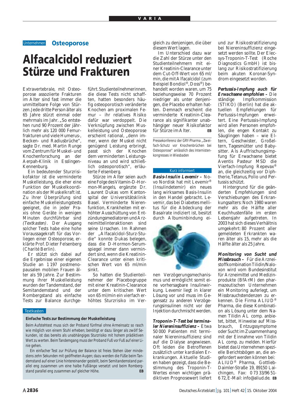 Vorschauseite 1: Monitoring von Sucht und Missbrauch