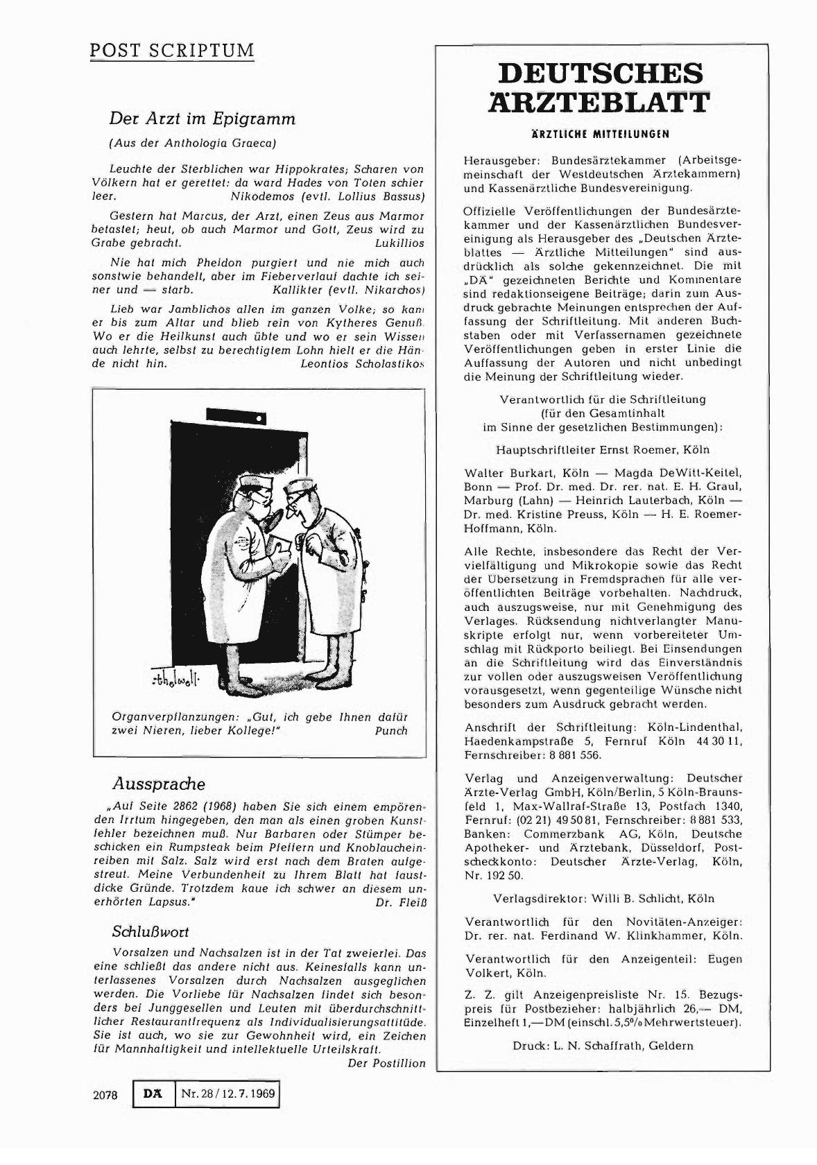 Vorschauseite 1: Der Arzt im Epigramm