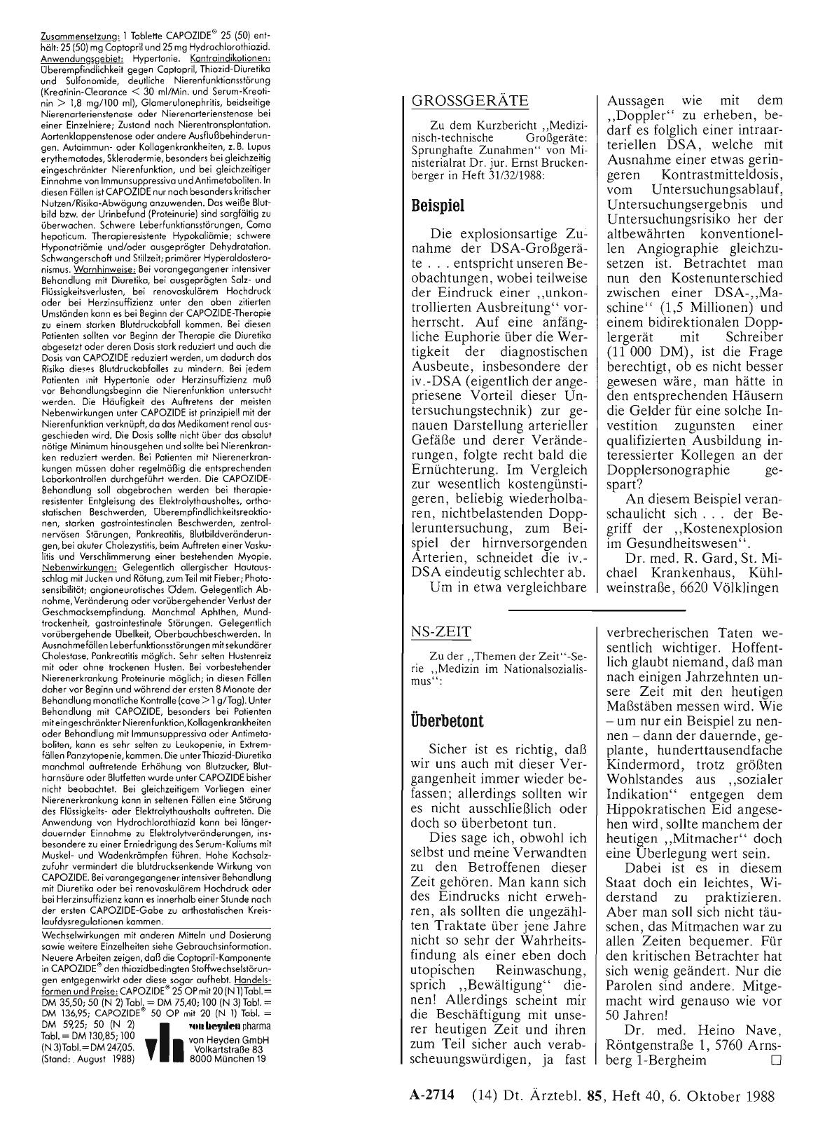 Vorschauseite 1: NS-ZEIT: Überbetont