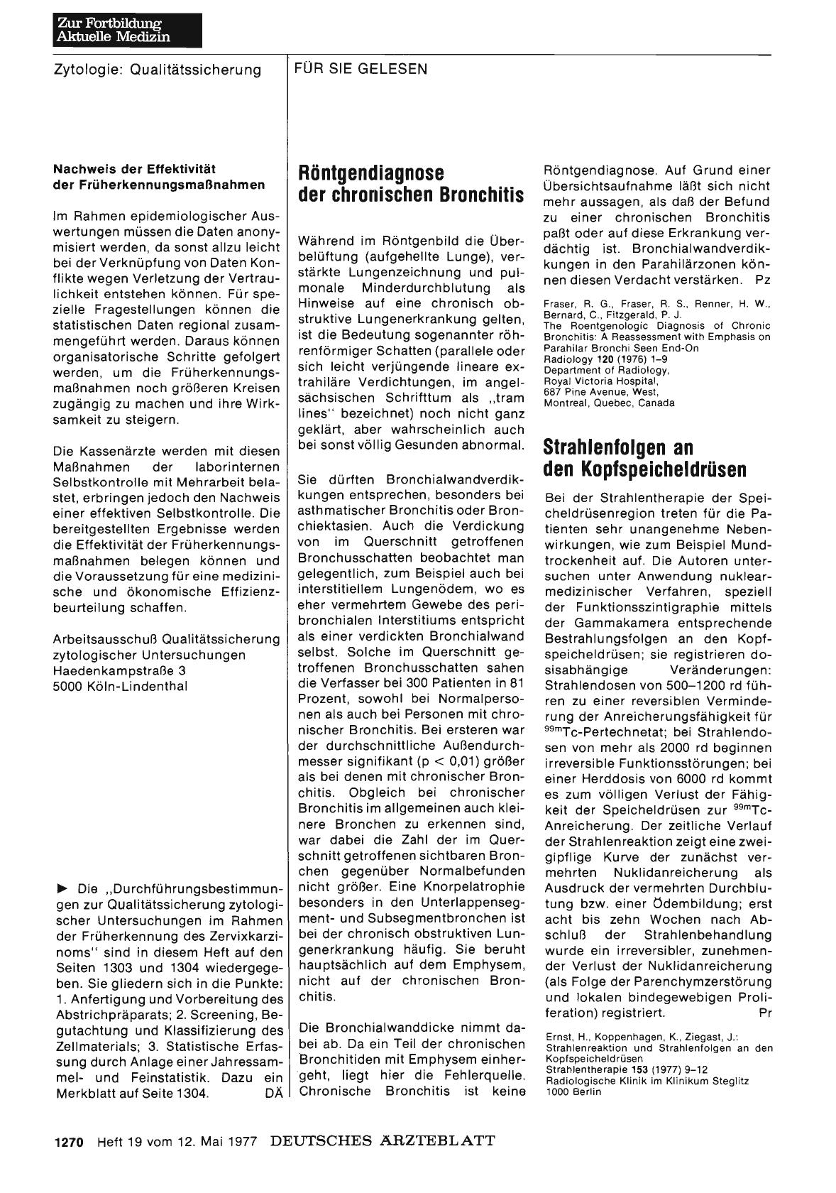 Vorschauseite 1: Röntgendiagnose der chronischen Bronchitis
