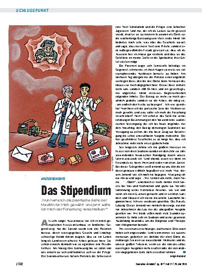 Vorschauseite 1: Arztgeschichte: Das Stipendium
