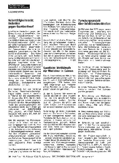 Vorschauseite 1: Forschungsprojekt über Infektionskrankheiten