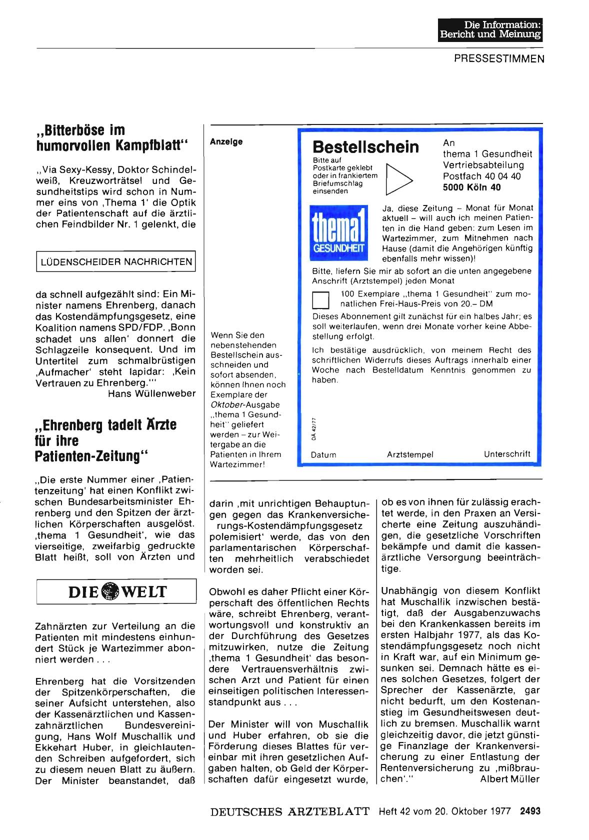 Vorschauseite 1: „Bitterböse im humorvollen Kampfblatt”