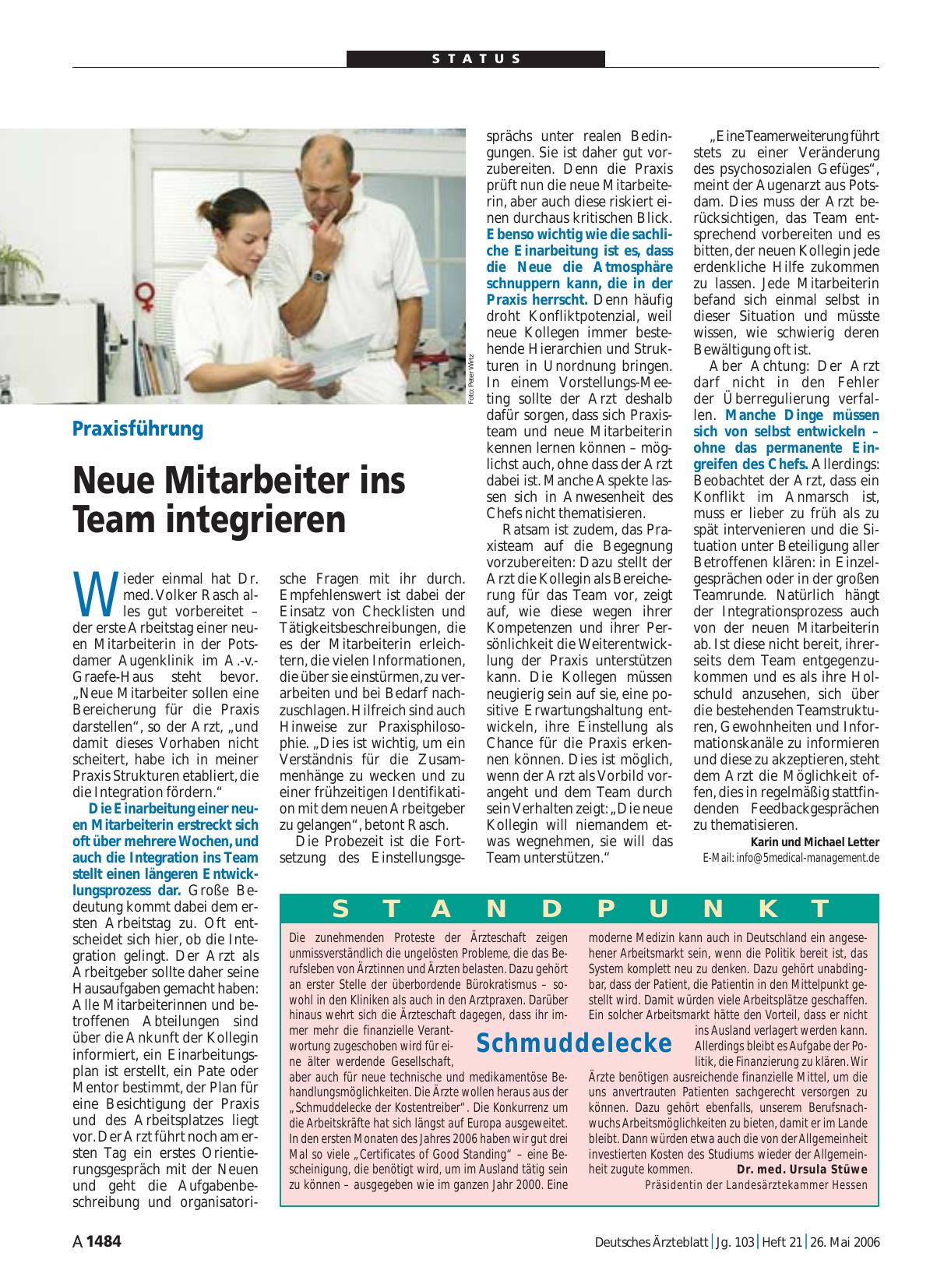 Vorschauseite 1: Praxisführung: Neue Mitarbeiter ins Team integrieren