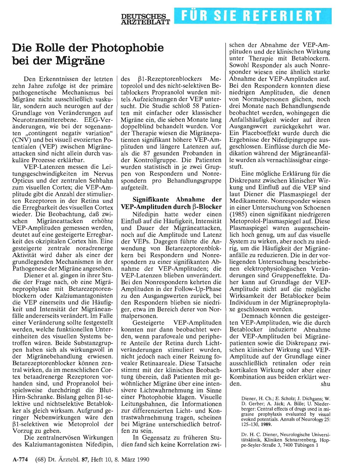 Vorschauseite 1: Die Rolle der Photophobie bei der Migräne