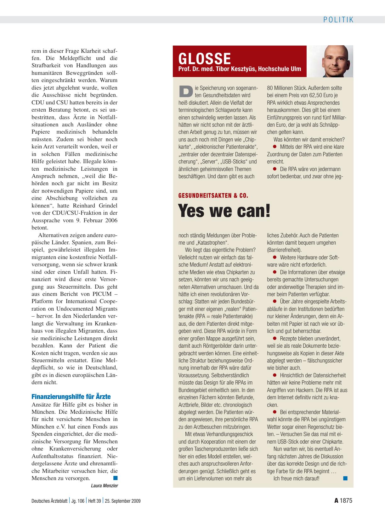 Vorschauseite 1: Gesundheitsakten & Co. : Yes we can!