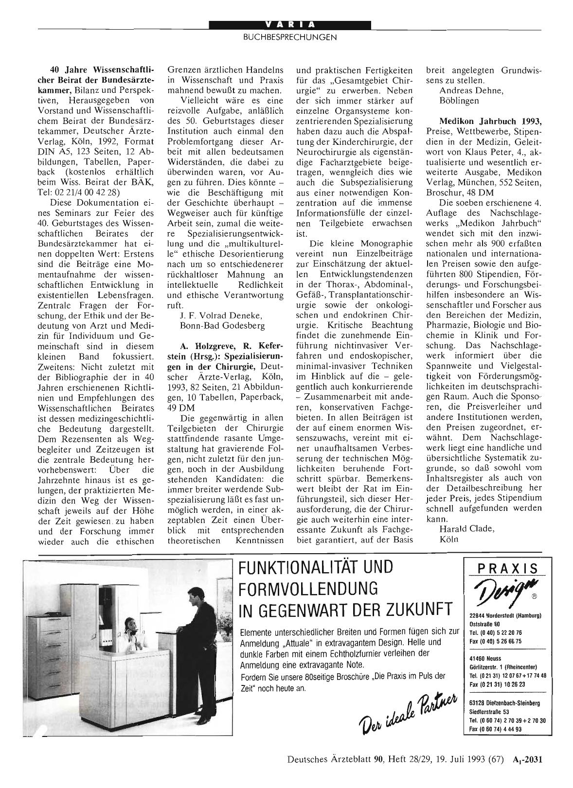 Vorschauseite 1: 40 Jahre Wissenschaftlicher Beirat der Bundesärztekammer