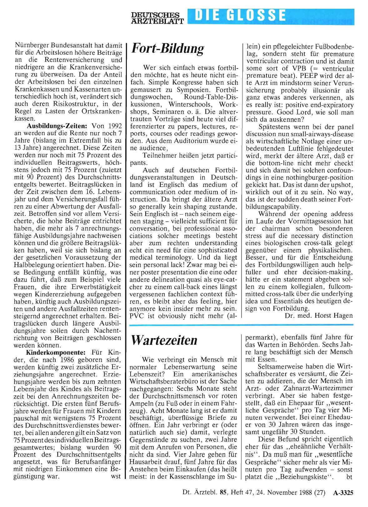 Vorschauseite 1: Wartezeiten