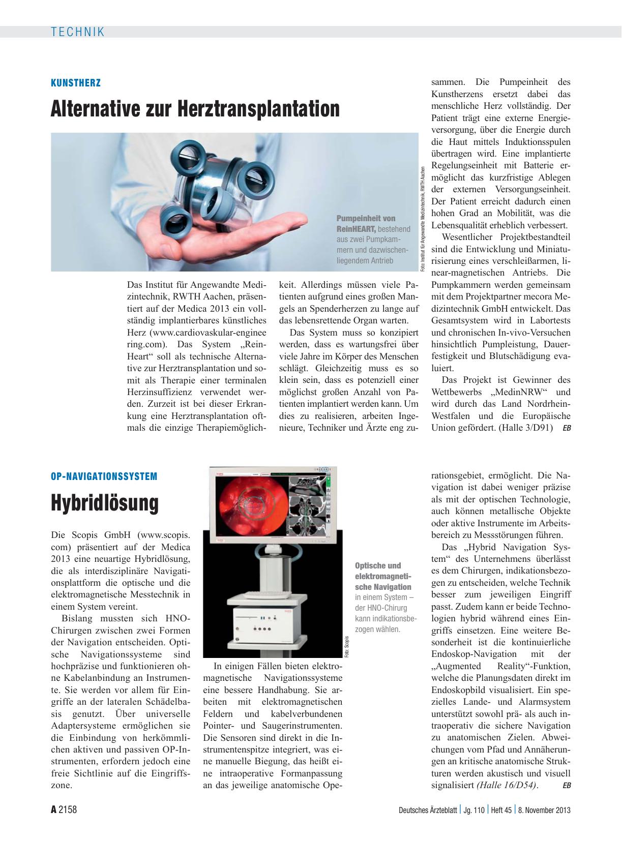 Vorschauseite 1: Kunstherz: Alternative zur Herztransplantation