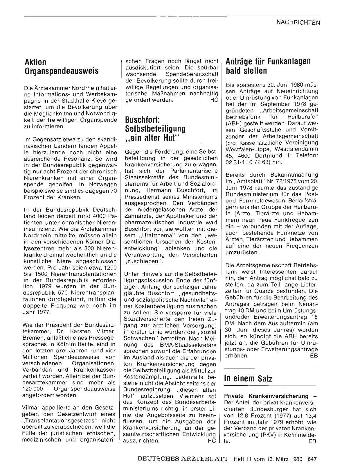 Vorschauseite 1: Buschfort: Selbstbeteiligung „ein alter Hut“