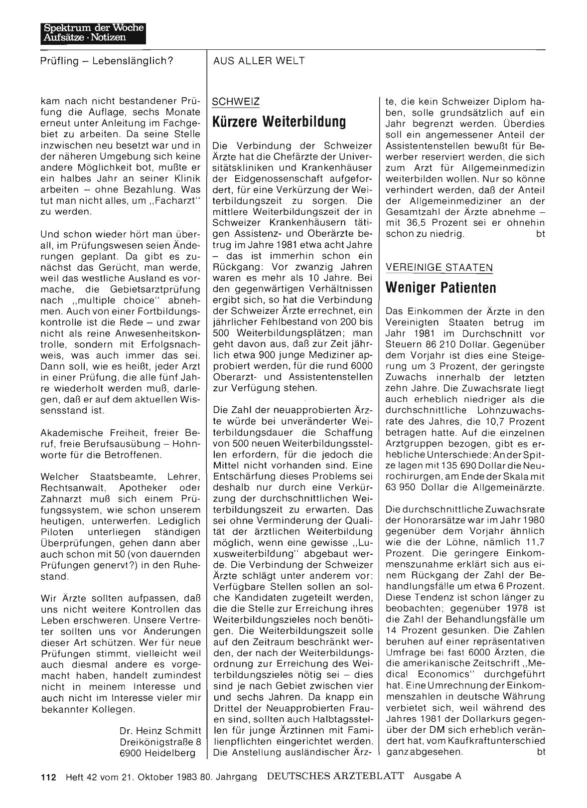 Vorschauseite 1: VEREINIGE STAATEN: Weniger Patienten
