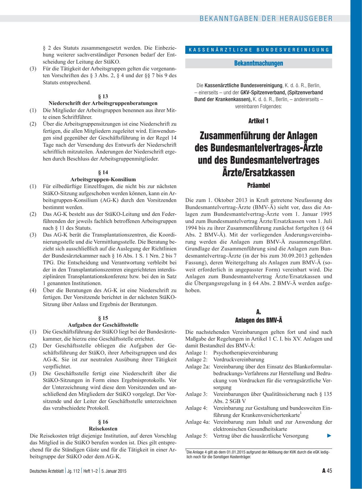 Vorschauseite 3: Statut der Ständigen Kommission Organtransplantation der Bundesärztekammer