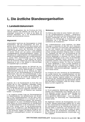 Vorschauseite 1: L. Die ärztliche Standesorganisation