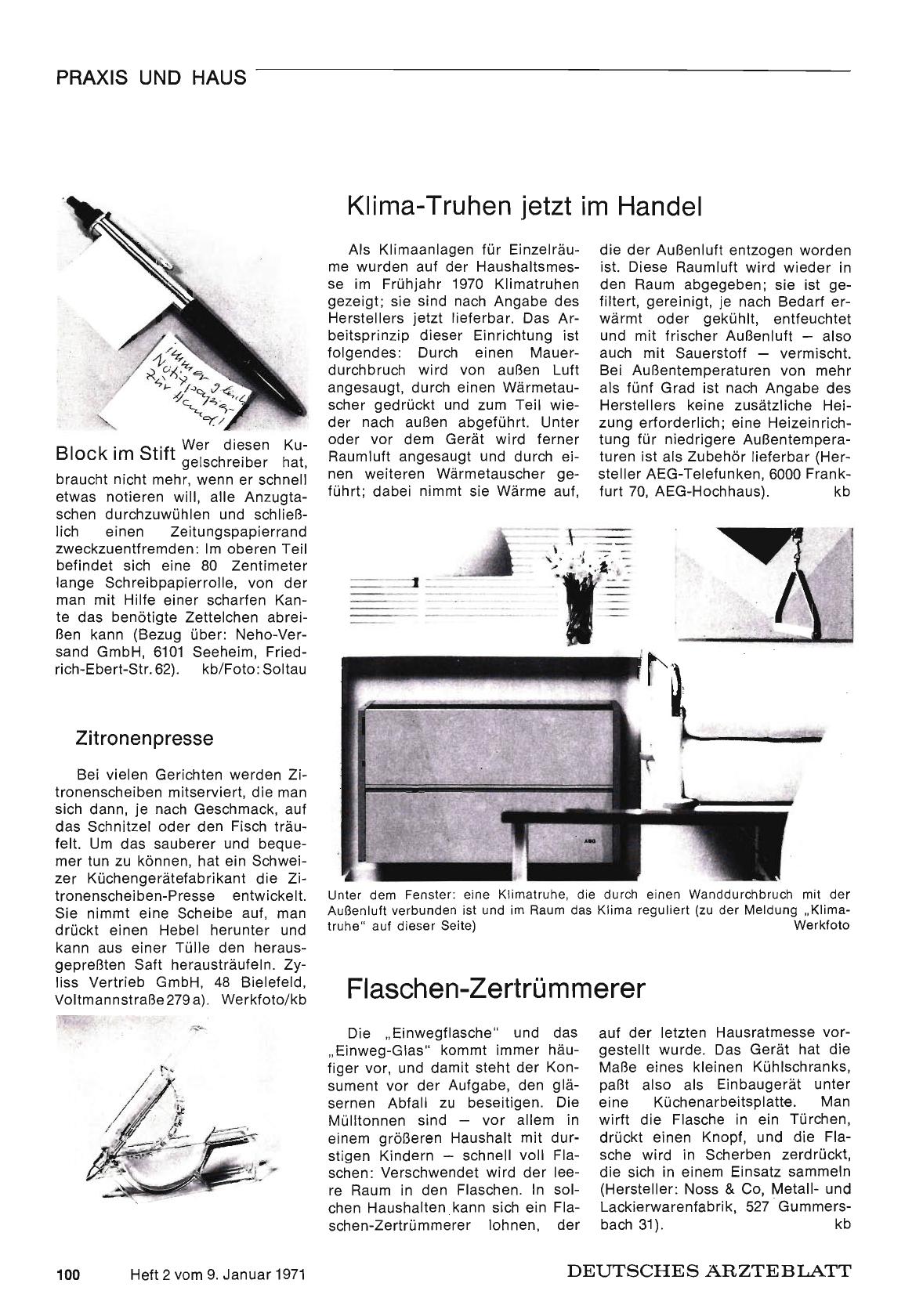 Vorschauseite 1: Klima-Truhen jetzt im Handel