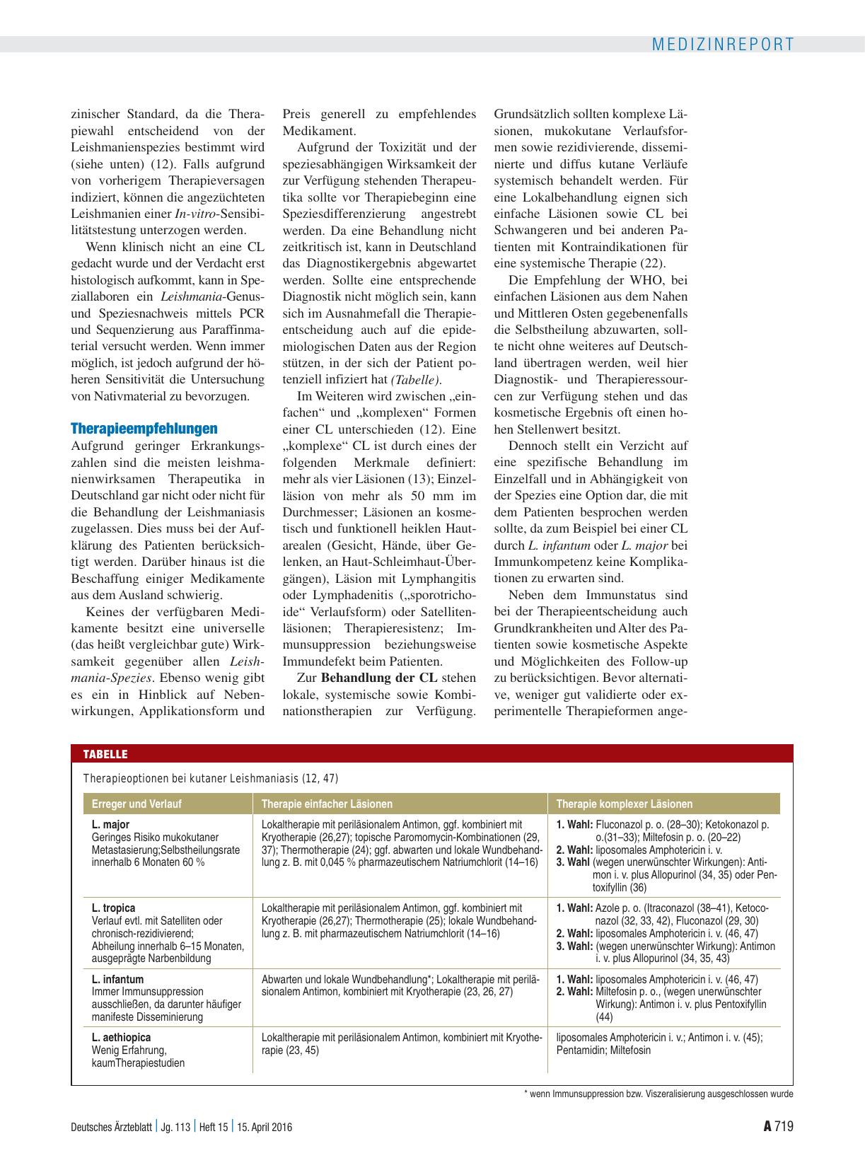 Vorschauseite 3: Importierte Dermatose: Kutane Leishmaniasis