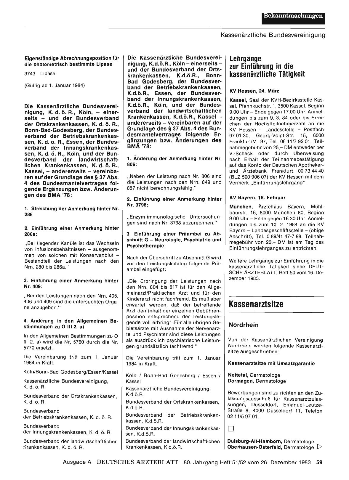 Vorschauseite 1: Kassenarztsitze