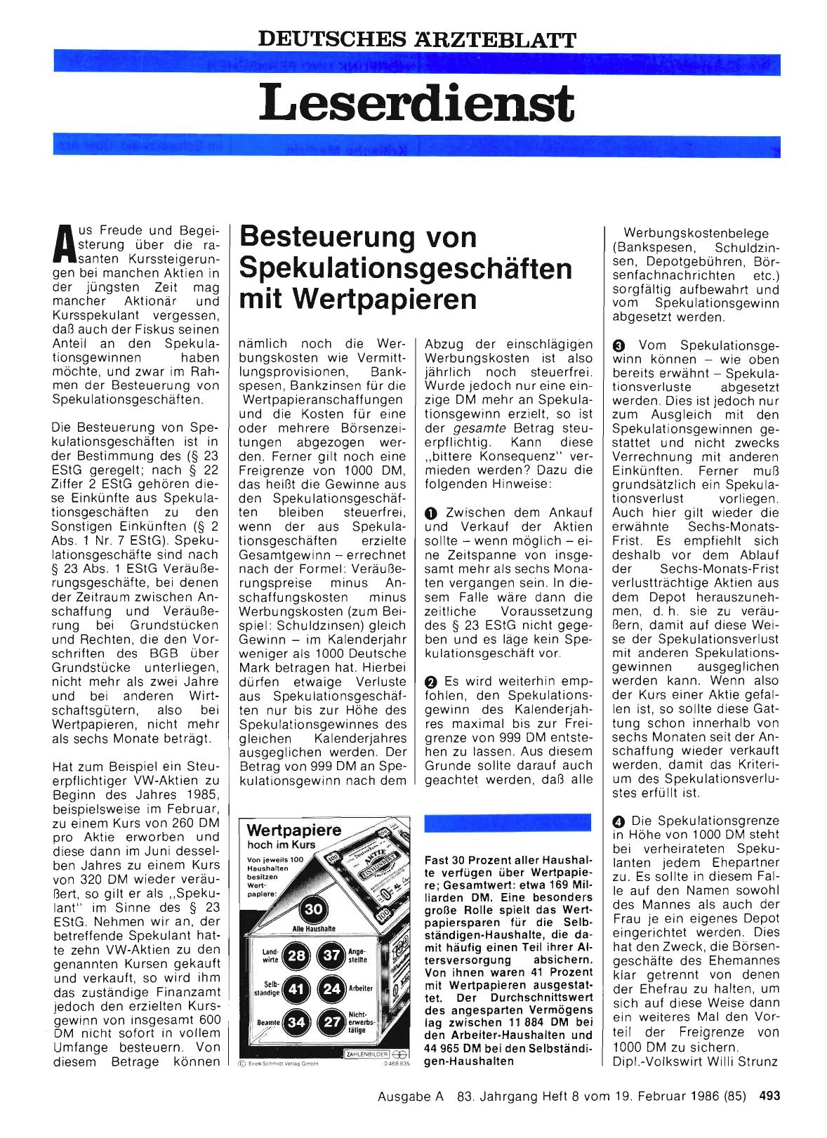 Vorschauseite 1: Besteuerung von Spekulationsgeschäften mit Wertpapieren