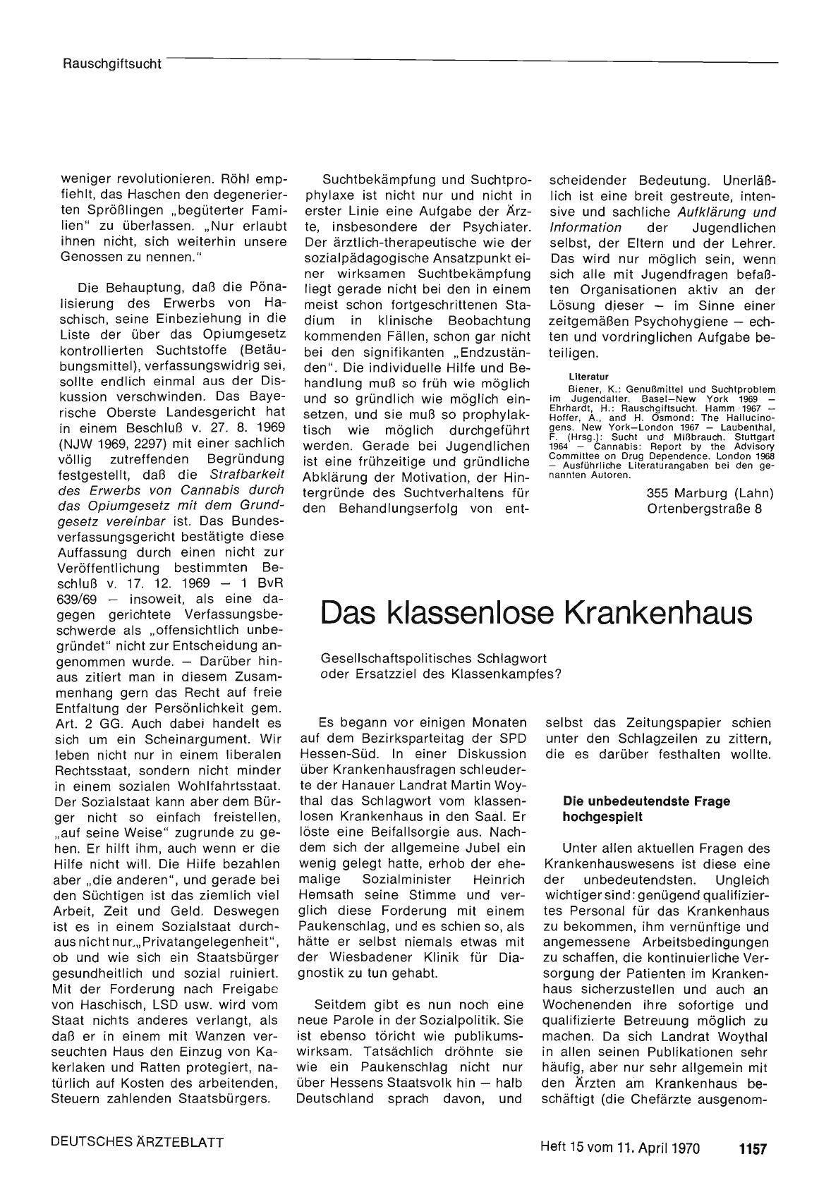 Vorschauseite 1: Das klassenlose Krankenhaus
