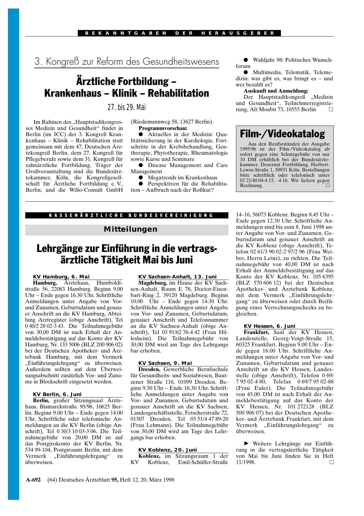 Vorschauseite 1: Film-/Videokatalog