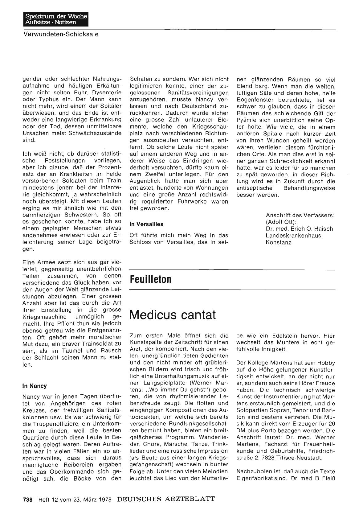 Vorschauseite 1: Medicus cantat