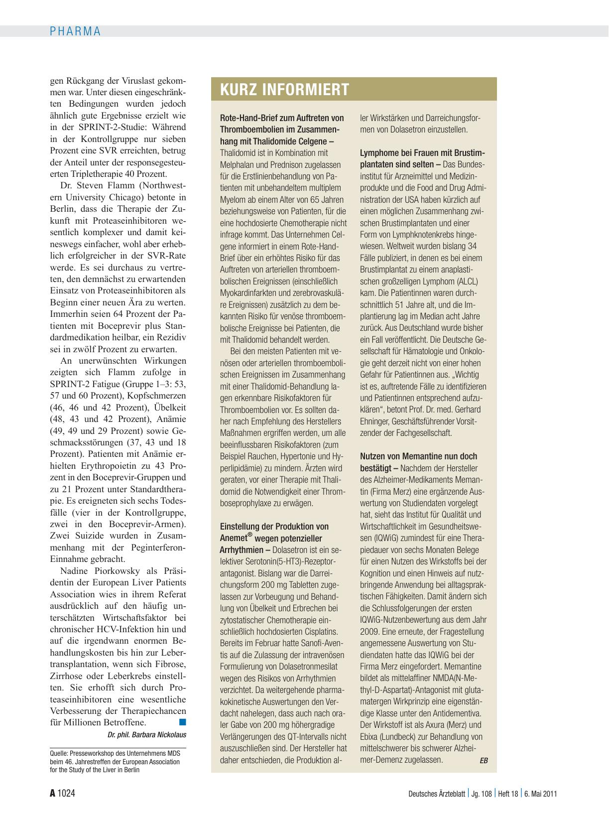 Vorschauseite 1: Kurz informiert
