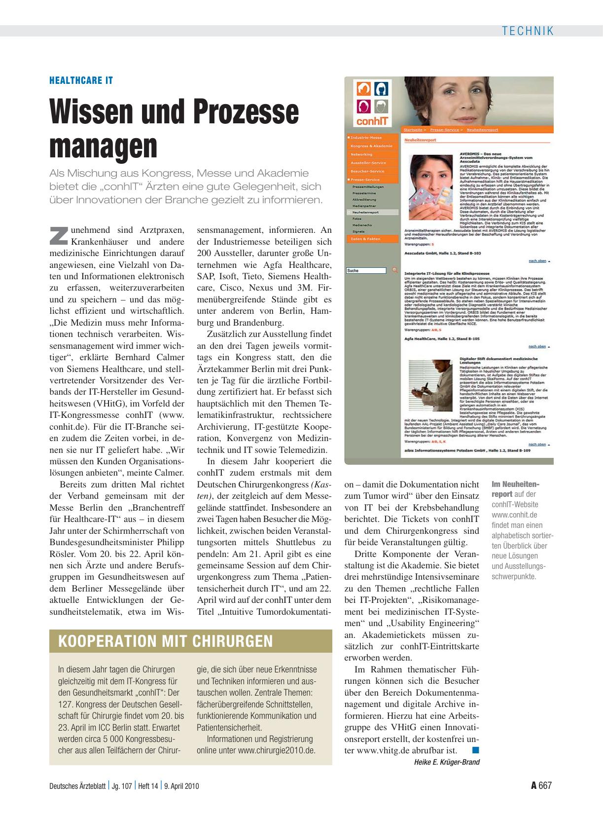 Vorschauseite 1: Healthcare IT: Wissen und Prozesse managen