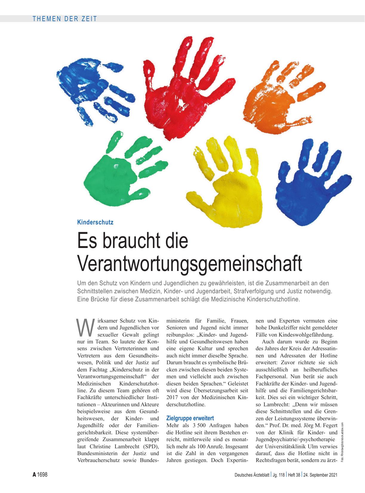 Vorschauseite 1: Kinderschutz: Es braucht die Verantwortungsgemeinschaft