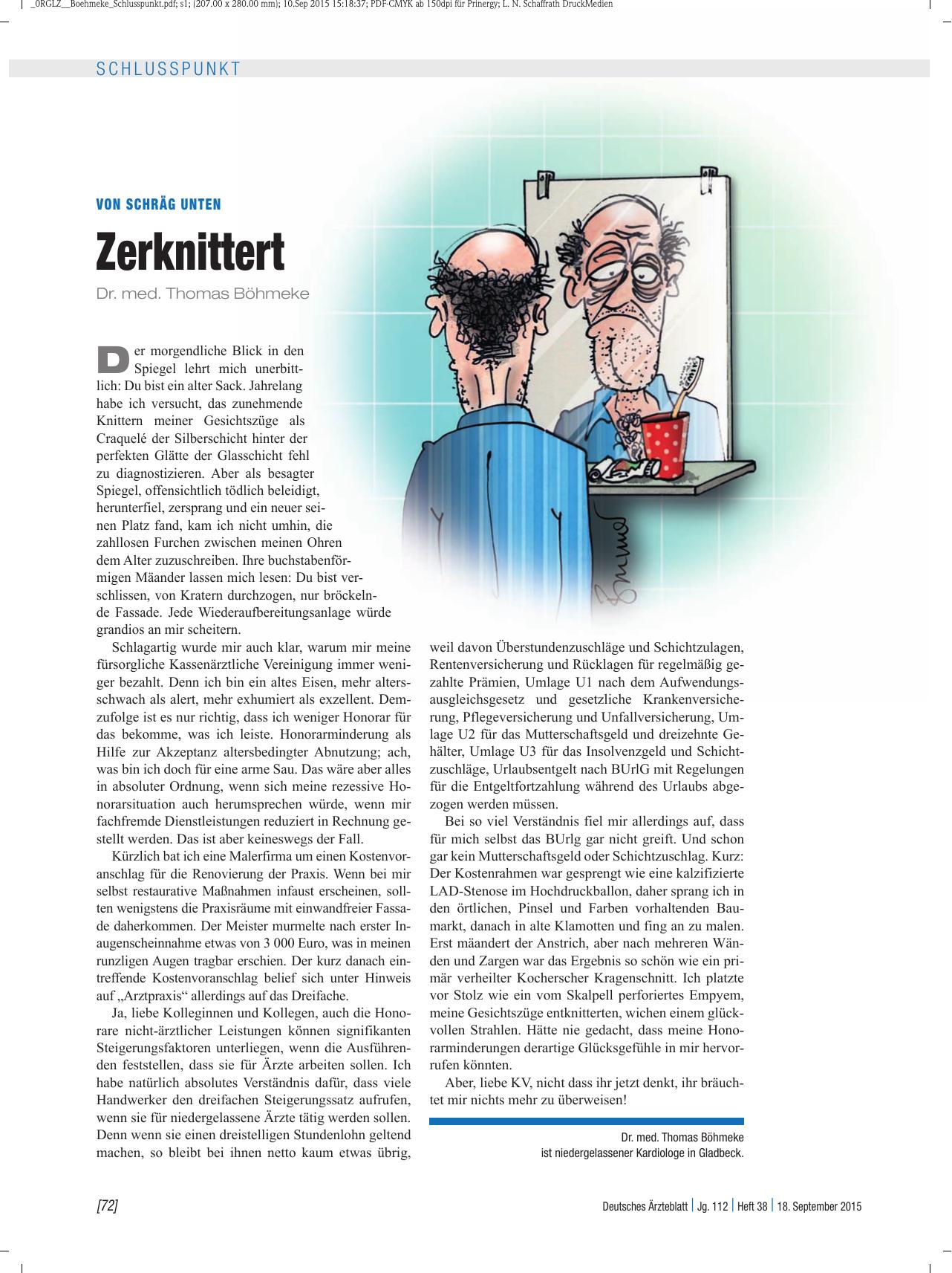 Vorschauseite 1: Von schräg unten: Zerknittert