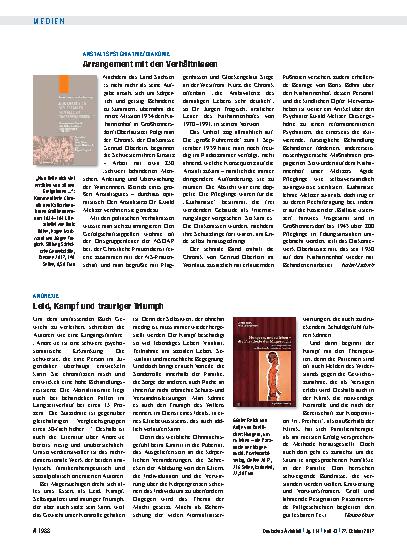 Vorschauseite 1: Anstaltspsychiatrie/Diakonie: Arrangement mit den Verhältnissen